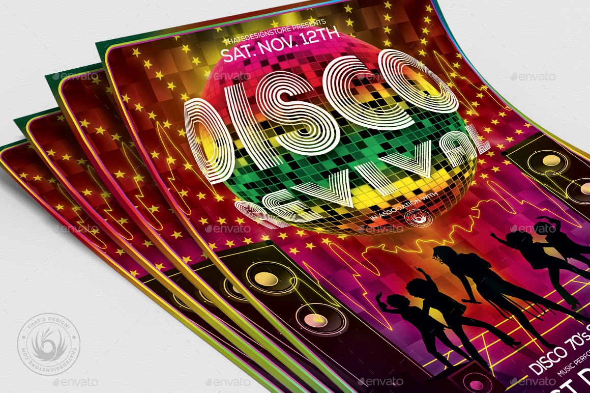 Disco Revival Flyer Template V1 By Lou606 GraphicRiver